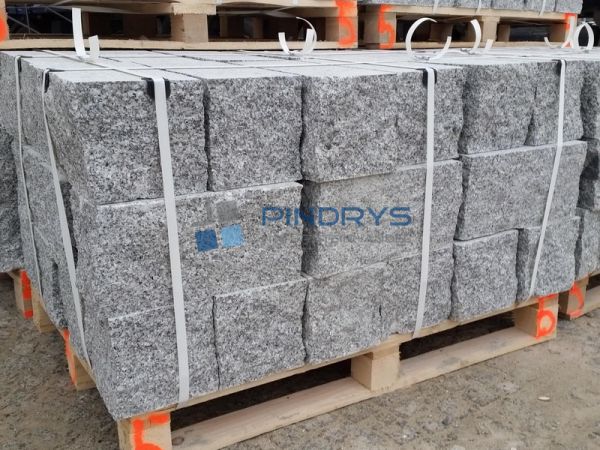 Granit Mauersteine, Granitsteine, Gartensteine 25x25x50 cm Lagerfugen gesägt, Trockenmauer